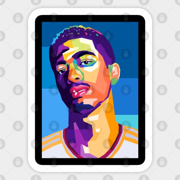 Jude Bellingham Wpap Pop Art Sticker by Zet Art